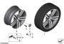 Image of Disk wheel, light alloy, in Orbitgrey. 8JX18 ET:30 image for your 1999 BMW 328i   