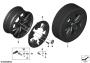 Image of Disc wheel LA jet black solid paint. 7,5JX19 ET32 image for your 2008 BMW X5   
