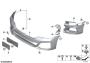 Image of Trim cover, bumper, primed, front. -M- US PDC/PMA image for your BMW