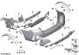 Image of Bumper trim panel, primed, rear. M PDC image for your 1995 BMW
