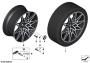 Image of Disc wheel LA jet black solid paint. 9,5JX21 ET:31 image for your 2022 BMW X3  30iX 