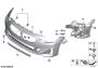 Image of Trim cover, bumper, primed, front. US PDC image for your BMW