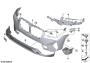 Image of Trim cover, bumper, primed, front. US PDC/PMA image for your BMW