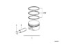 Image of Alusil piston rings repair kit. (+0,25) image for your BMW