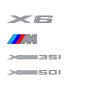 Image of Lettering Badge Replacement - X6 M Emblem - Rear. image for your 2007 BMW 535i Sedan  