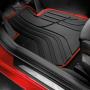 Image of REAR ALL WEATHER MATS WITH RED BORDER (SPORT) FOR BOTH REAR WHEEL DRIVE AND 4 WHEEL DRIVE VEHICLES image for your 2013 BMW 528iX   