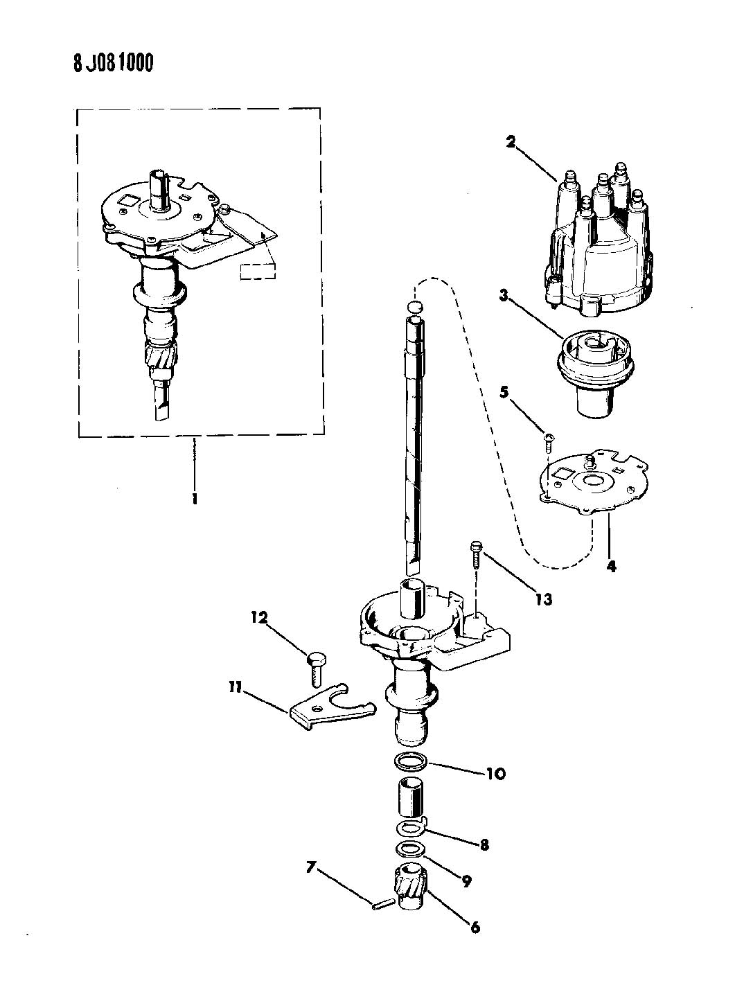 Full size assembly image of DISTRIBUTOR 2.5L ENGINE ELECTRONOC FUEL INJECTION (1/1)