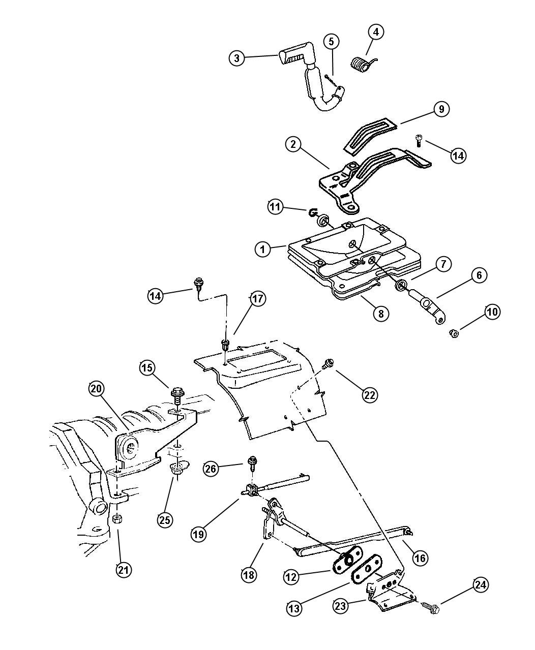 Diagram Conrols, Shift Select Trac [DHP]. for your Jeep