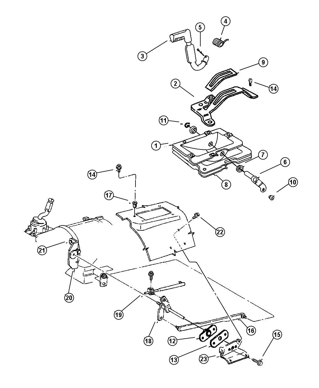 Diagram Controls Shift [Quadra-Trac "On Demand" 4WD System]. for your Jeep