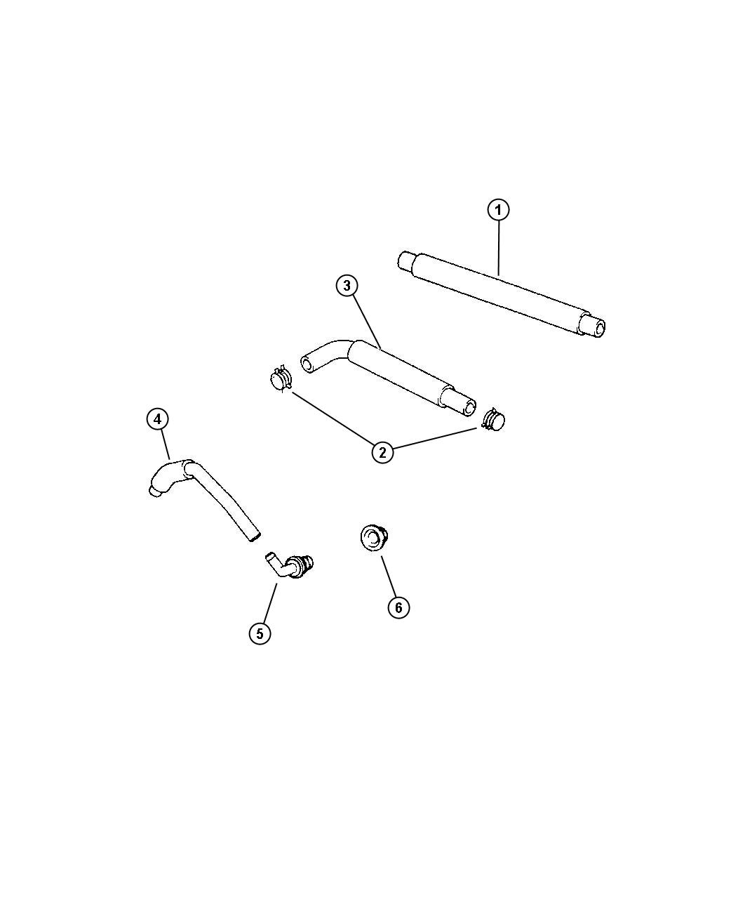 Diagram Crankcase Ventilation 2.5L V-6 SOHC (EEB). for your Dodge