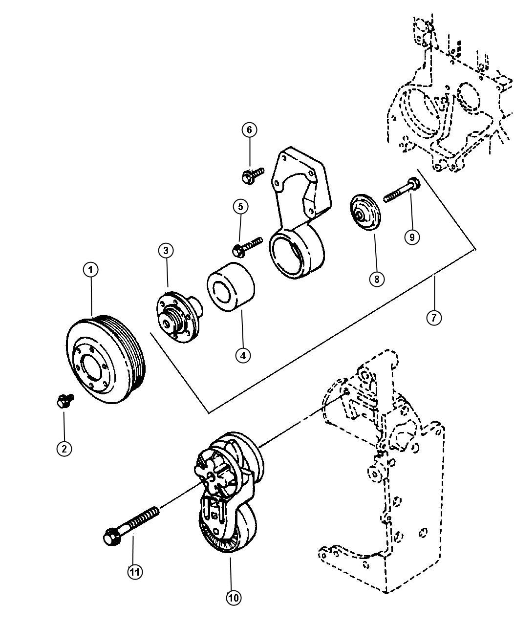 Diagram Drive Pulleys Diesel Engine. for your 2009 Dodge Ram 3500 5.7L Hemi V8 A/T 4X2 QUAD CHASSIS CAB 