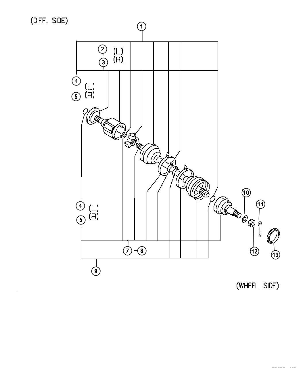 Rear Drive Shaft (AWD). Diagram