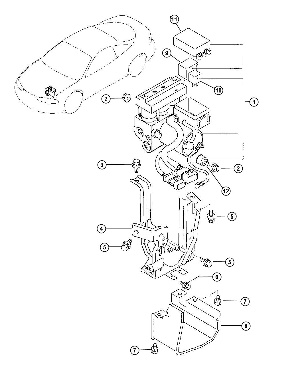 Diagram Anti-skid Brake Control (ABS). for your Chrysler 300  M