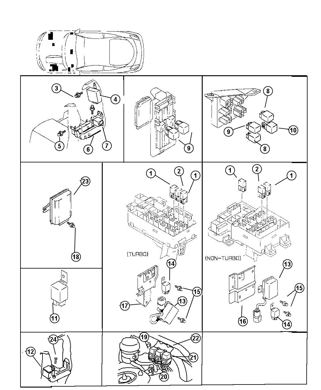 Diagram Relays--sensors--control Units 2 of 3. for your Chrysler 300  M