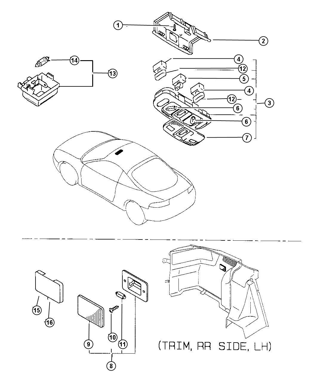 Lamps--cargo-dome-courtesy. Diagram