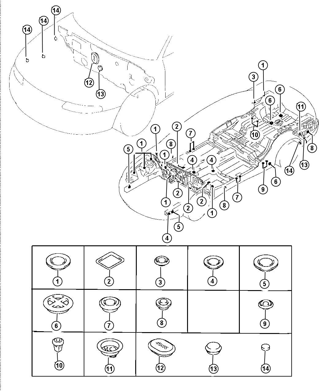 Plugs FJ - Avenger. Diagram