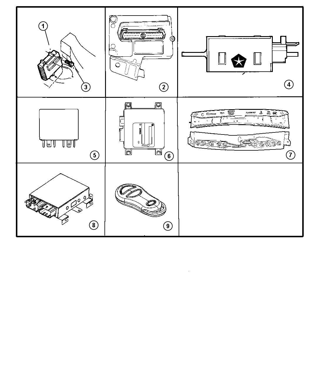 Diagram Modules--Electronic. for your 2000 Chrysler Town & Country 3.3L V6 LXi 