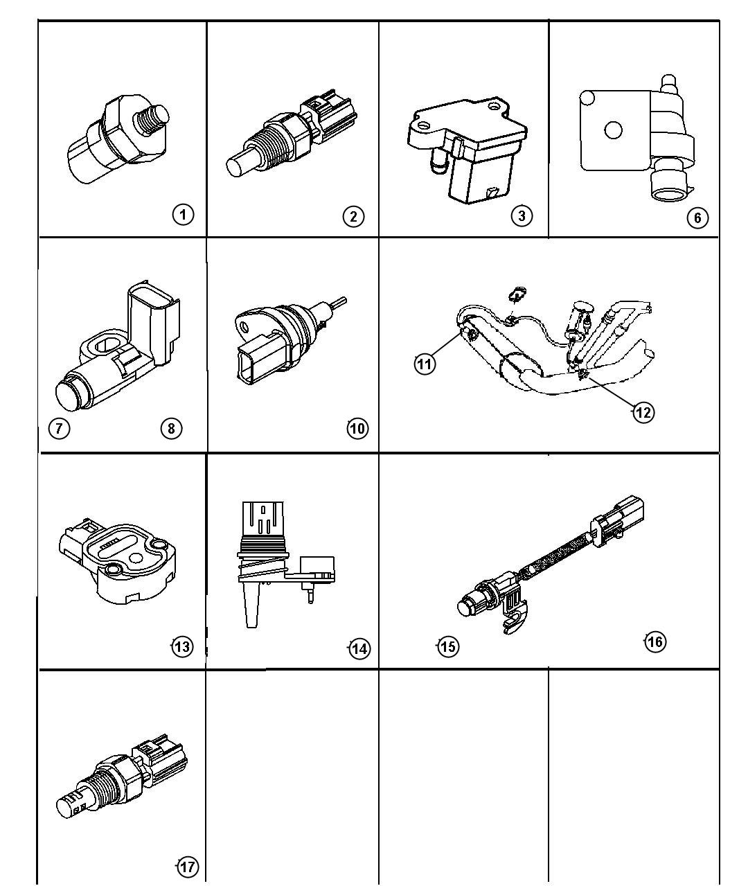 Diagram Sensors. for your Chrysler Town & Country  