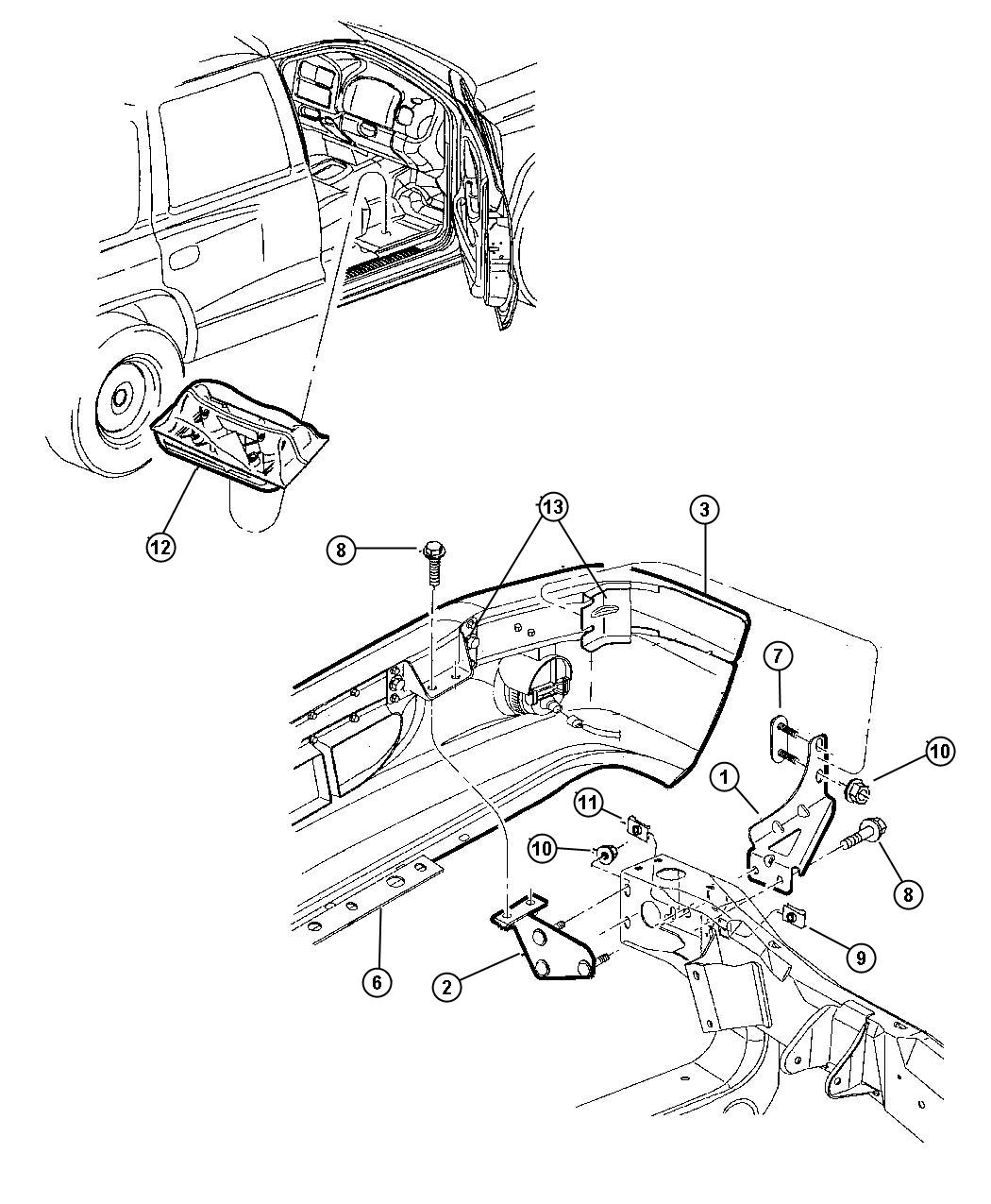 Bumper, Front. Diagram