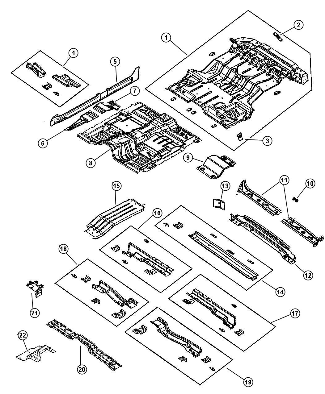 Diagram Floor Pan. for your Dodge