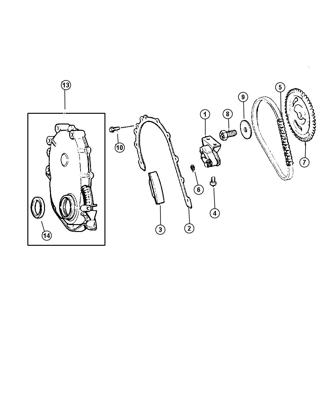 Diagram Timing Belt and Cover. for your Dodge