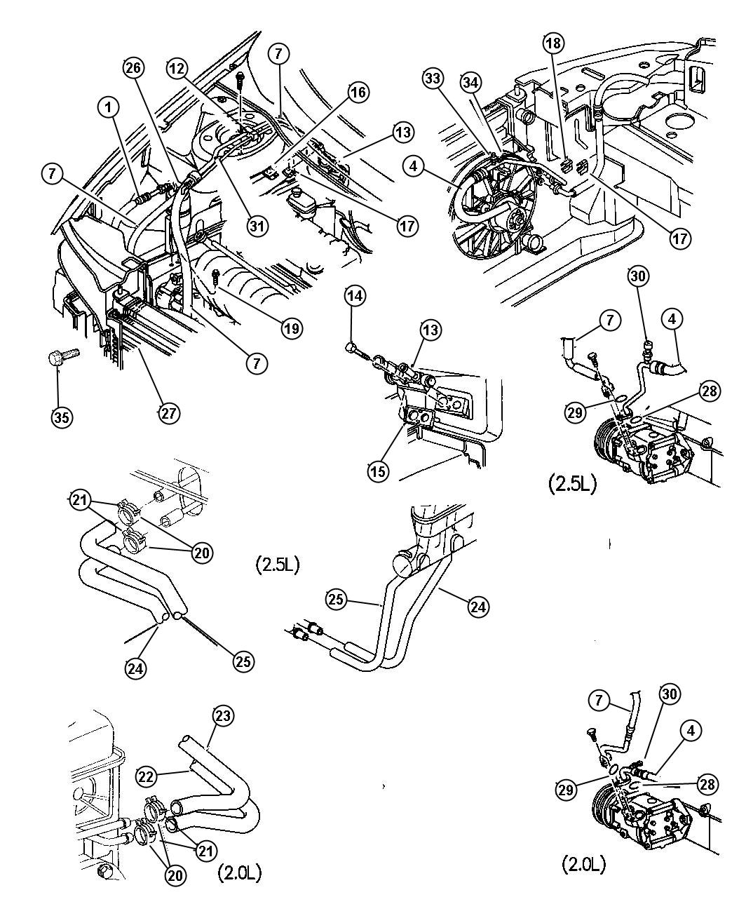 Diagram Plumbing, Heater and Air Conditioning. for your Chrysler