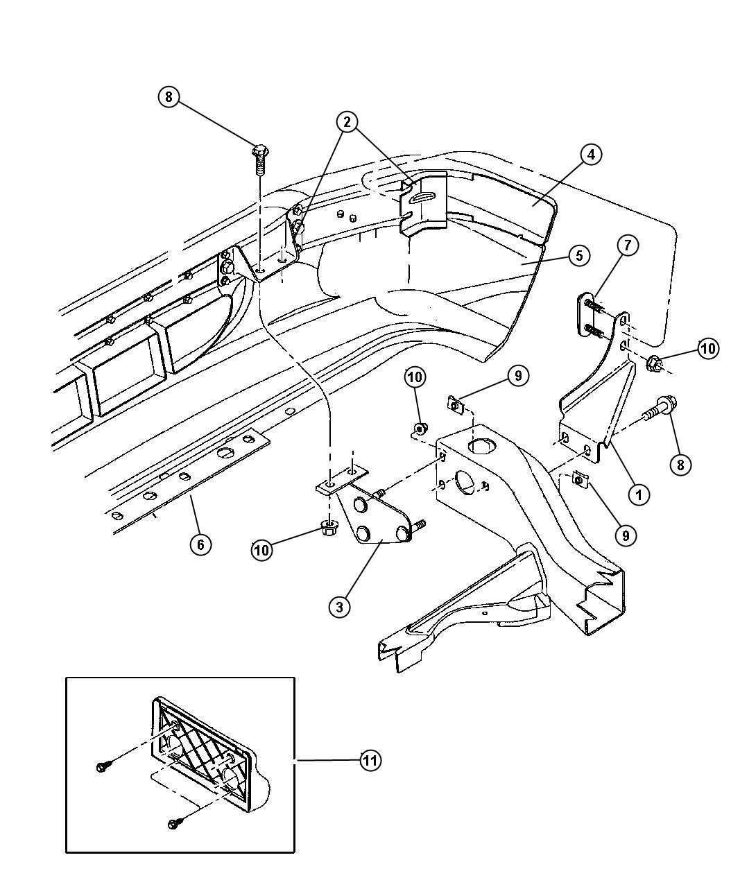 Bumper, Front. Diagram