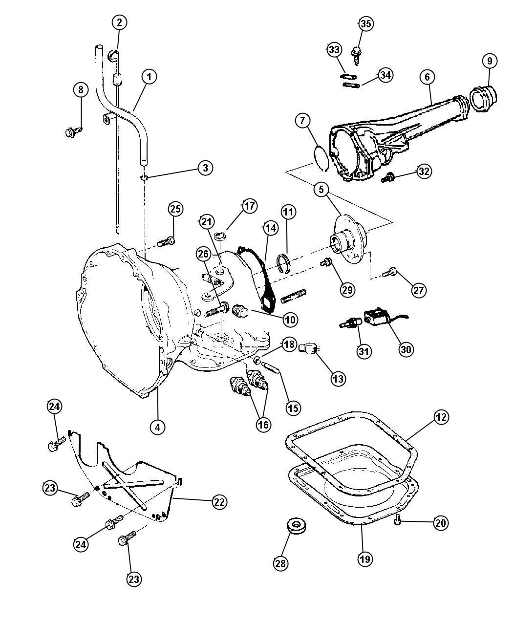 Diagram Case and Related Parts 30RH (DGD). for your Jeep