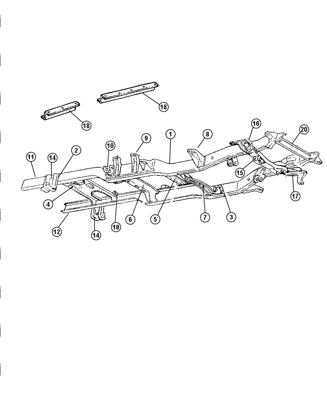 Diagram Frame. for your 1998 Dodge Ram 1500   