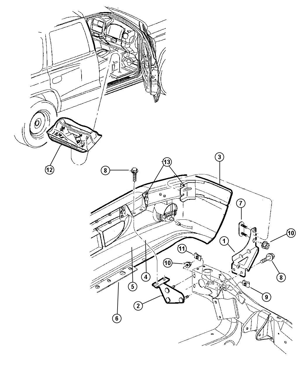 Bumper, Front. Diagram