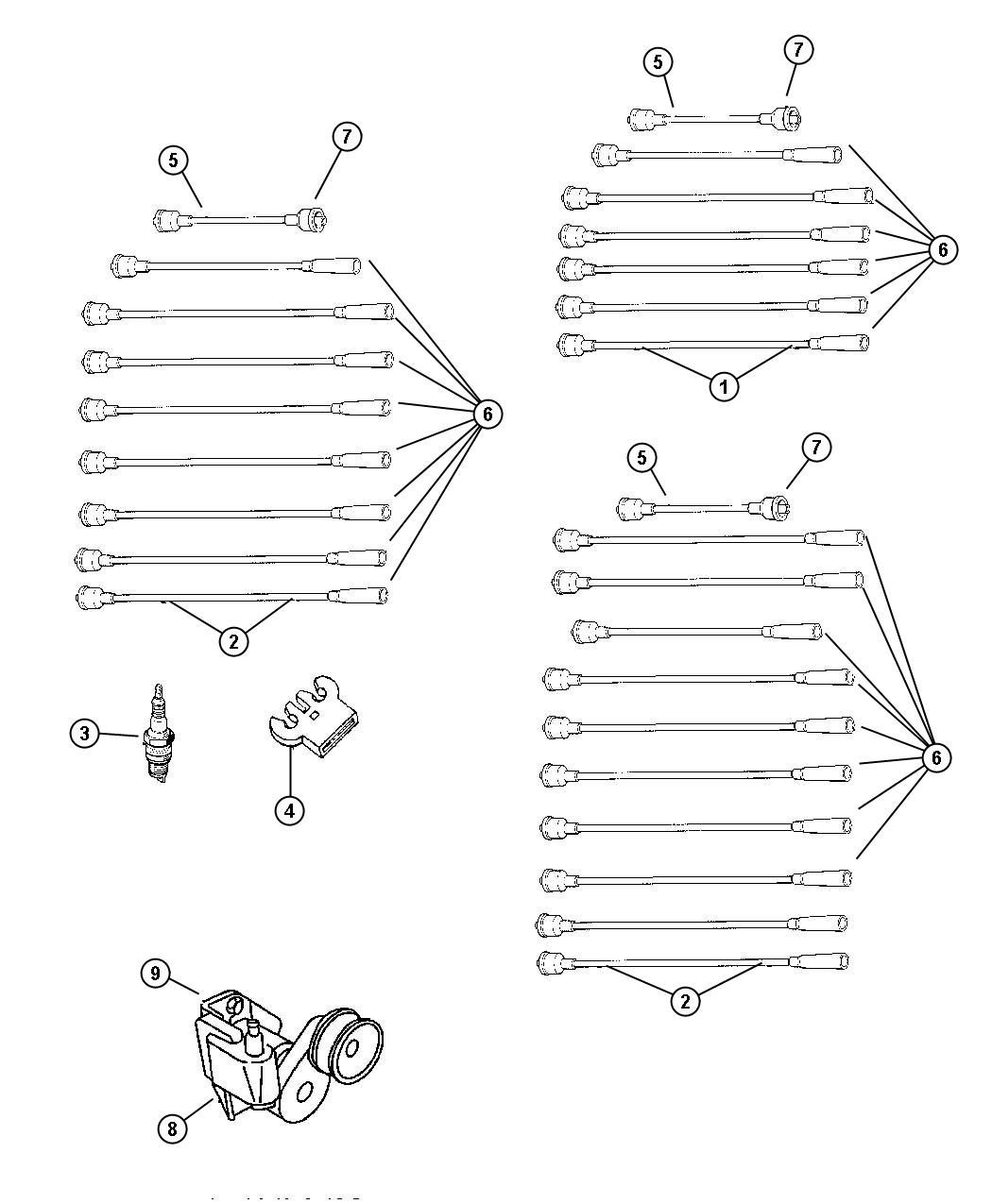 Diagram Spark Plugs--Cables--Coils. for your Chrysler 300  M