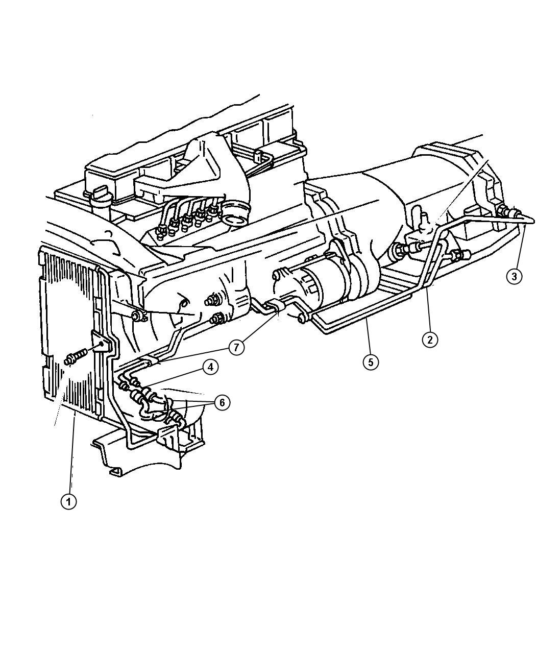 Diagram Auxiliary Oil Cooler Diesel Engine. for your 1997 Dodge Ram 2500   