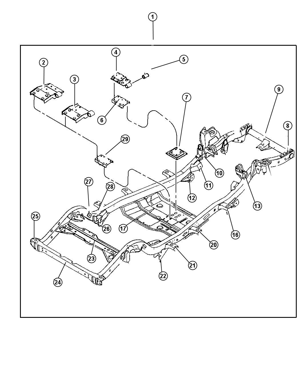 Diagram Frame. for your Chrysler 300  M