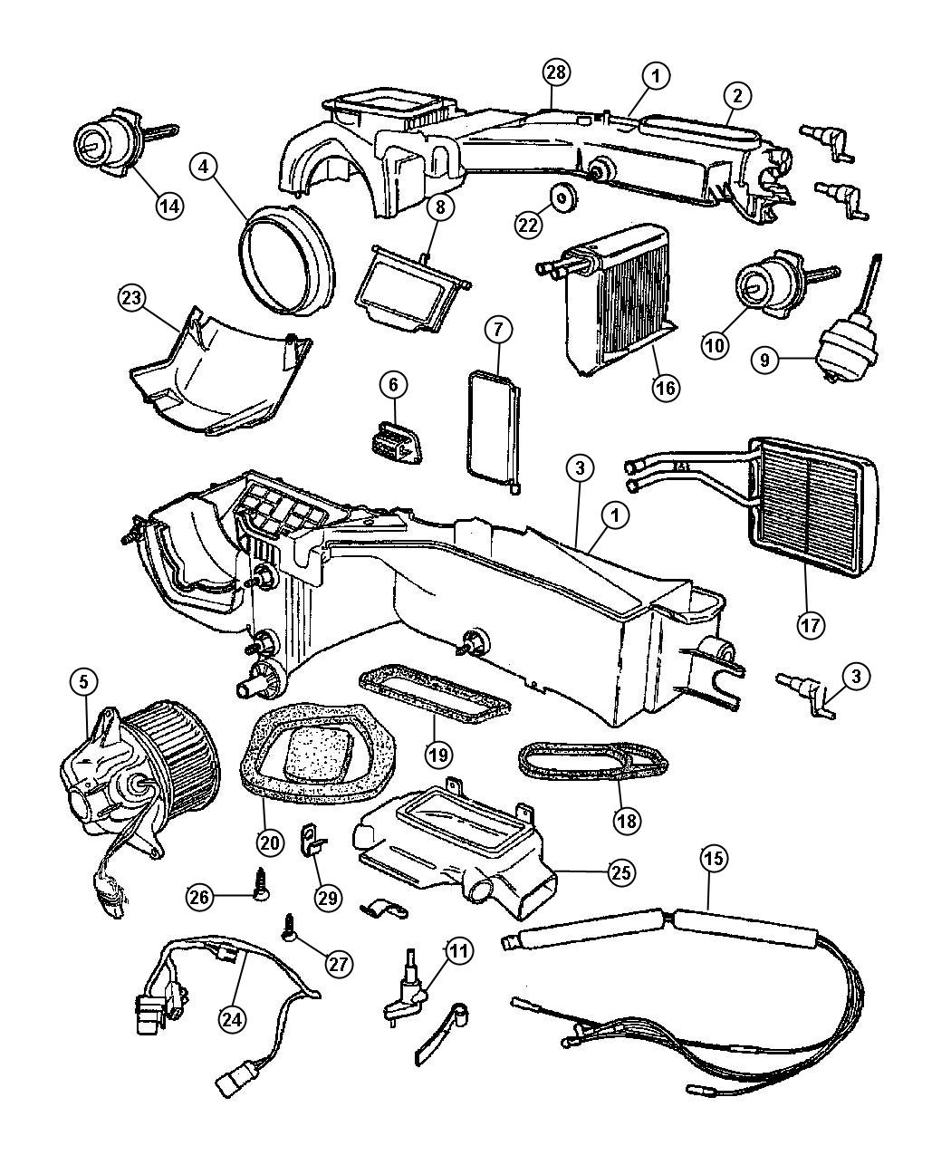Diagram Hevac Unit. for your Jeep