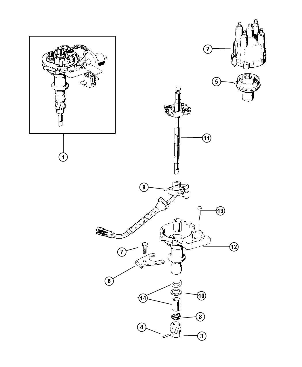 Distributor 2.5L Engine. Diagram