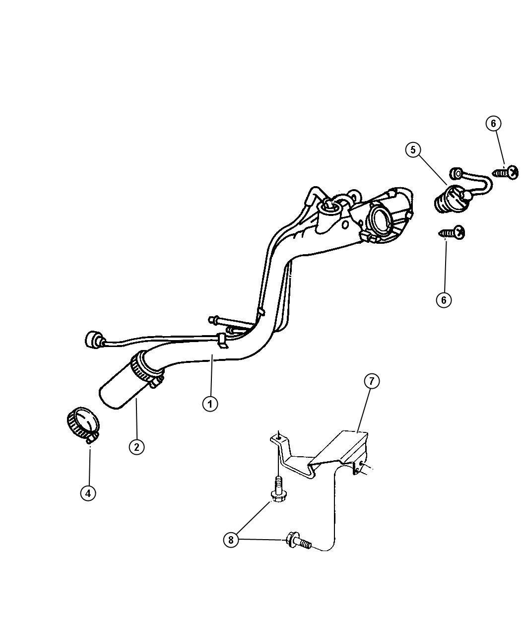 Diagram Fuel Tank Filler Tube. for your Chrysler