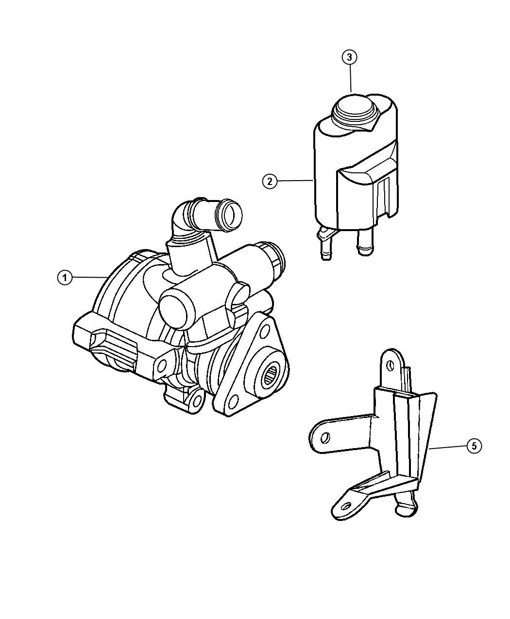 Diagram Power Steering Pumps-Diesel. for your 2006 Dodge Caravan   