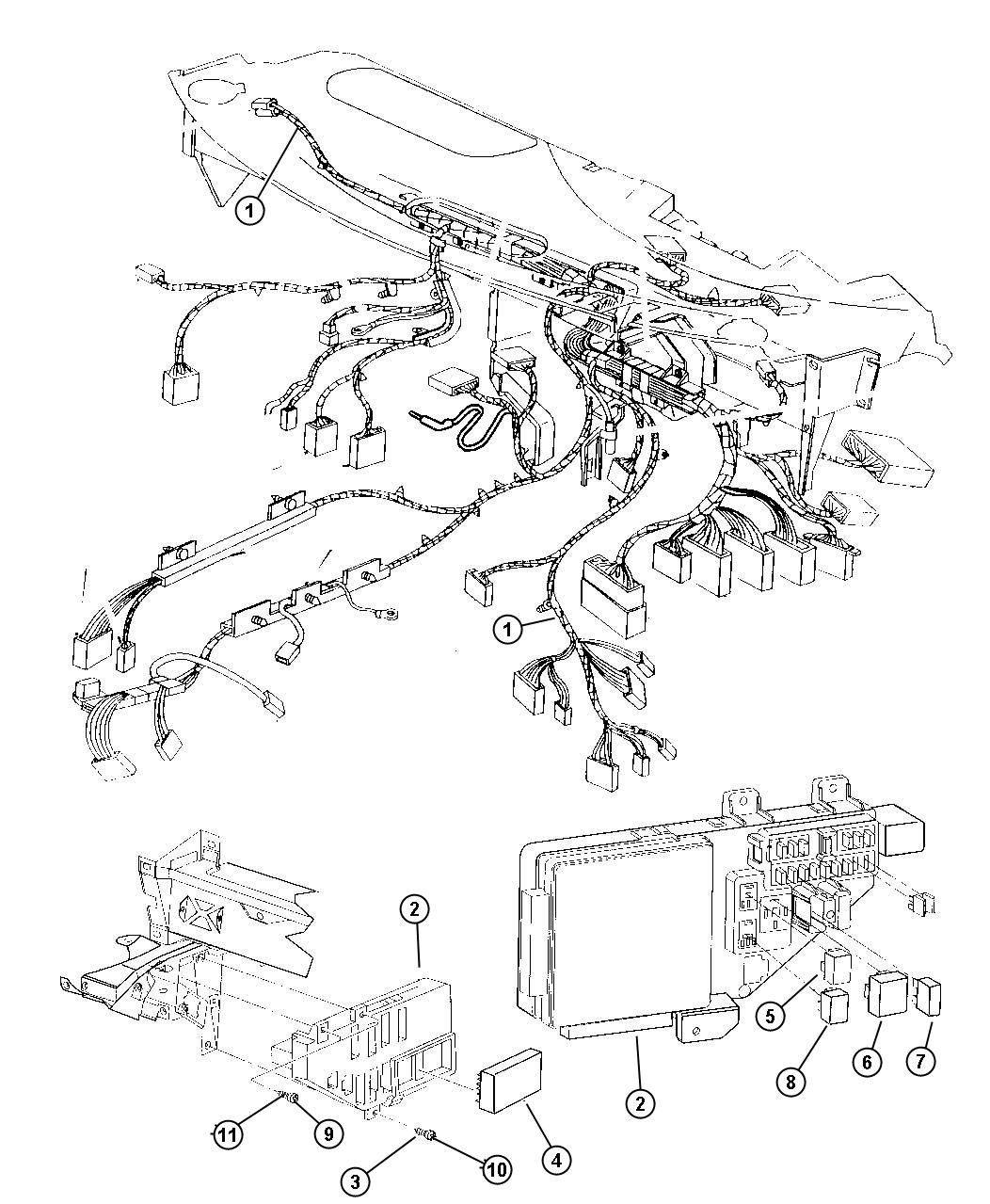 Diagram Wiring--instrument Panel. for your Chrysler Sebring  