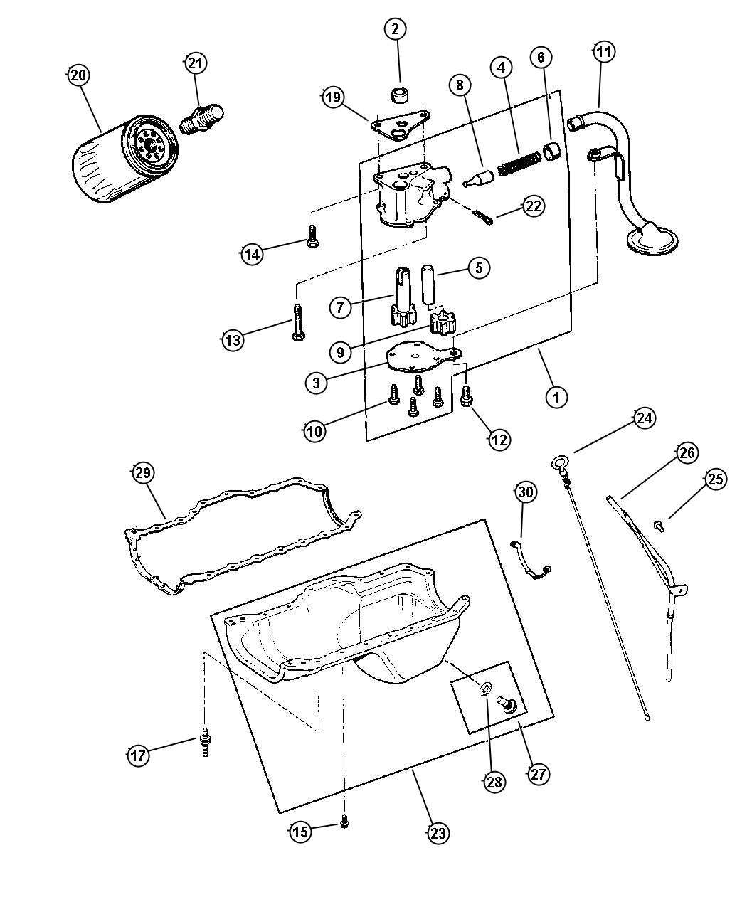 Diagram Engine Oiling (EPE). for your Dodge