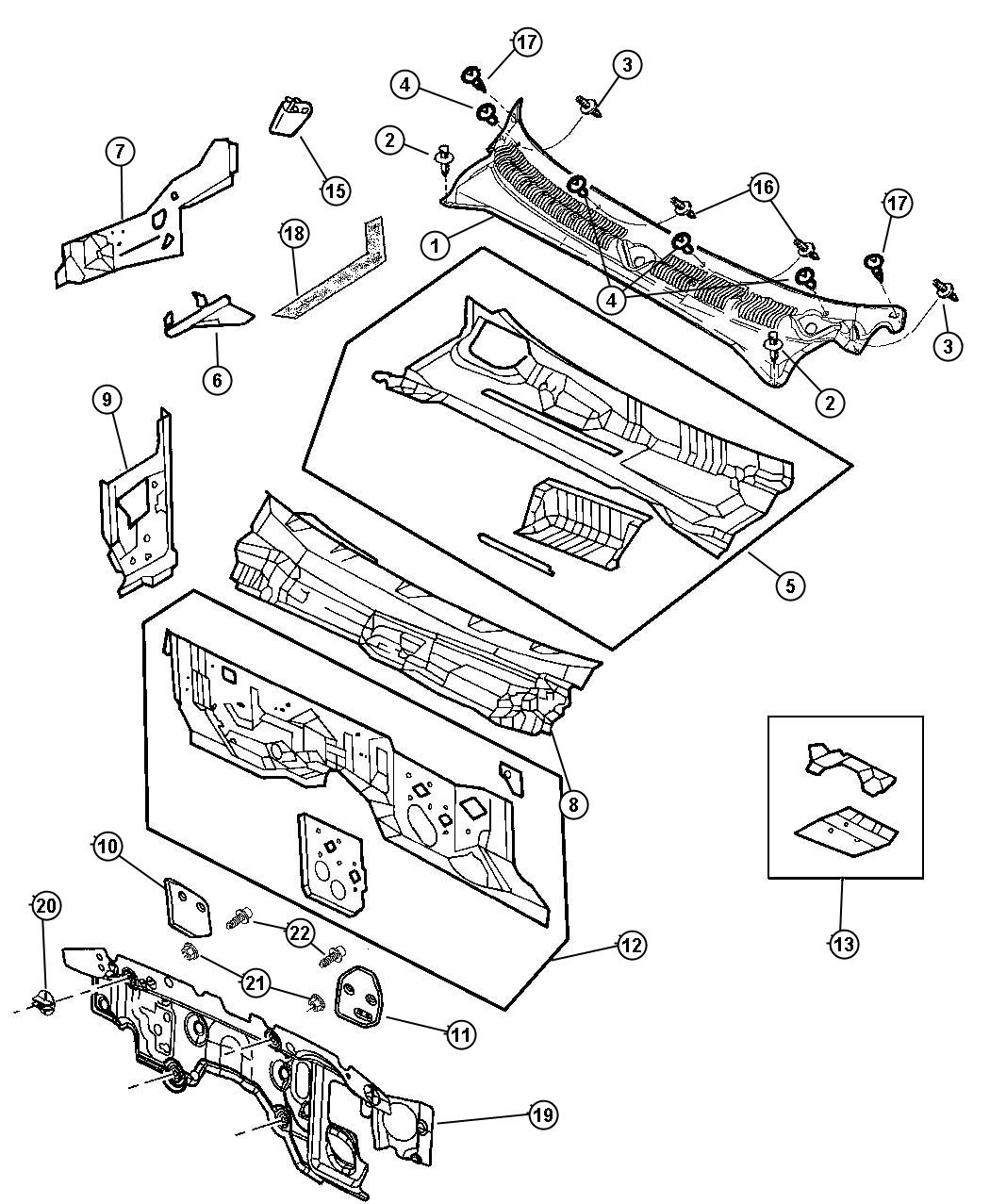 Cowl Screen And Shield. Diagram