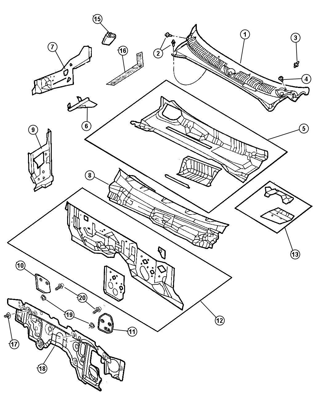 Cowl Screen And Shield. Diagram