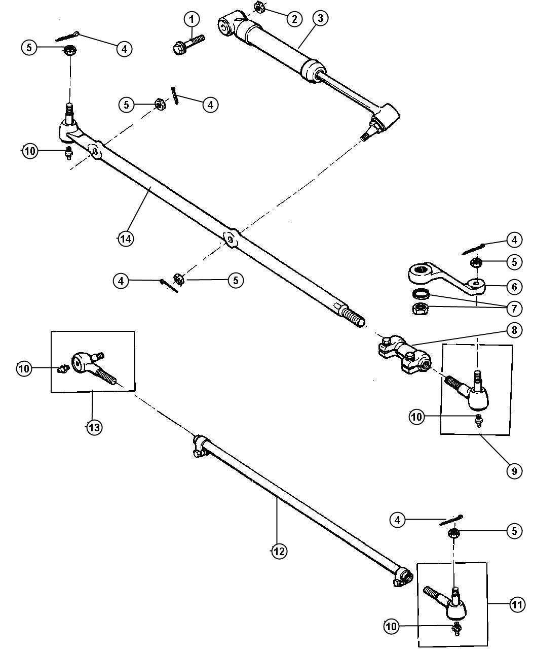 Diagram Linkage and Damper. for your 2014 Jeep Cherokee   