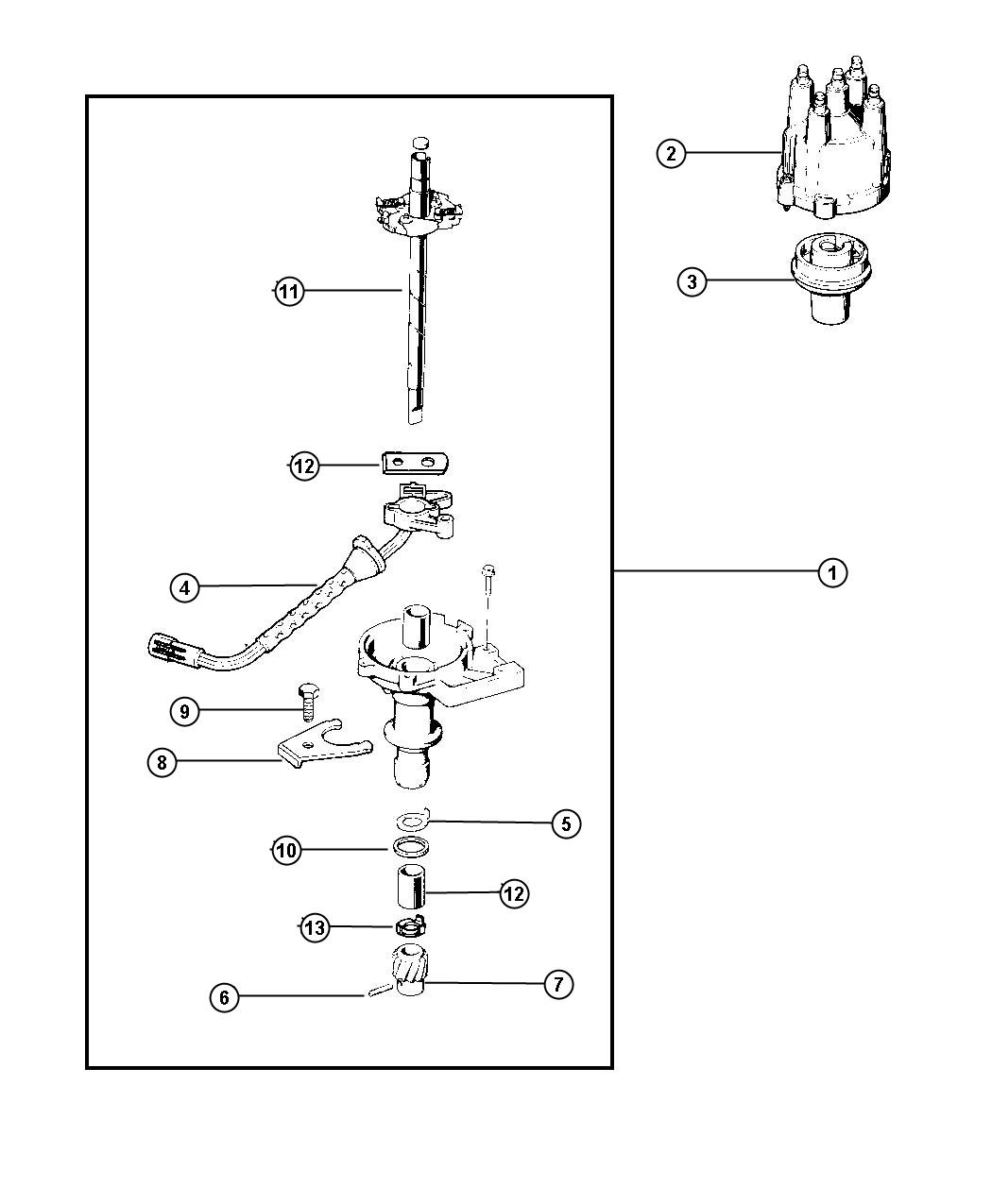 Distributor 2.5L Engine. Diagram