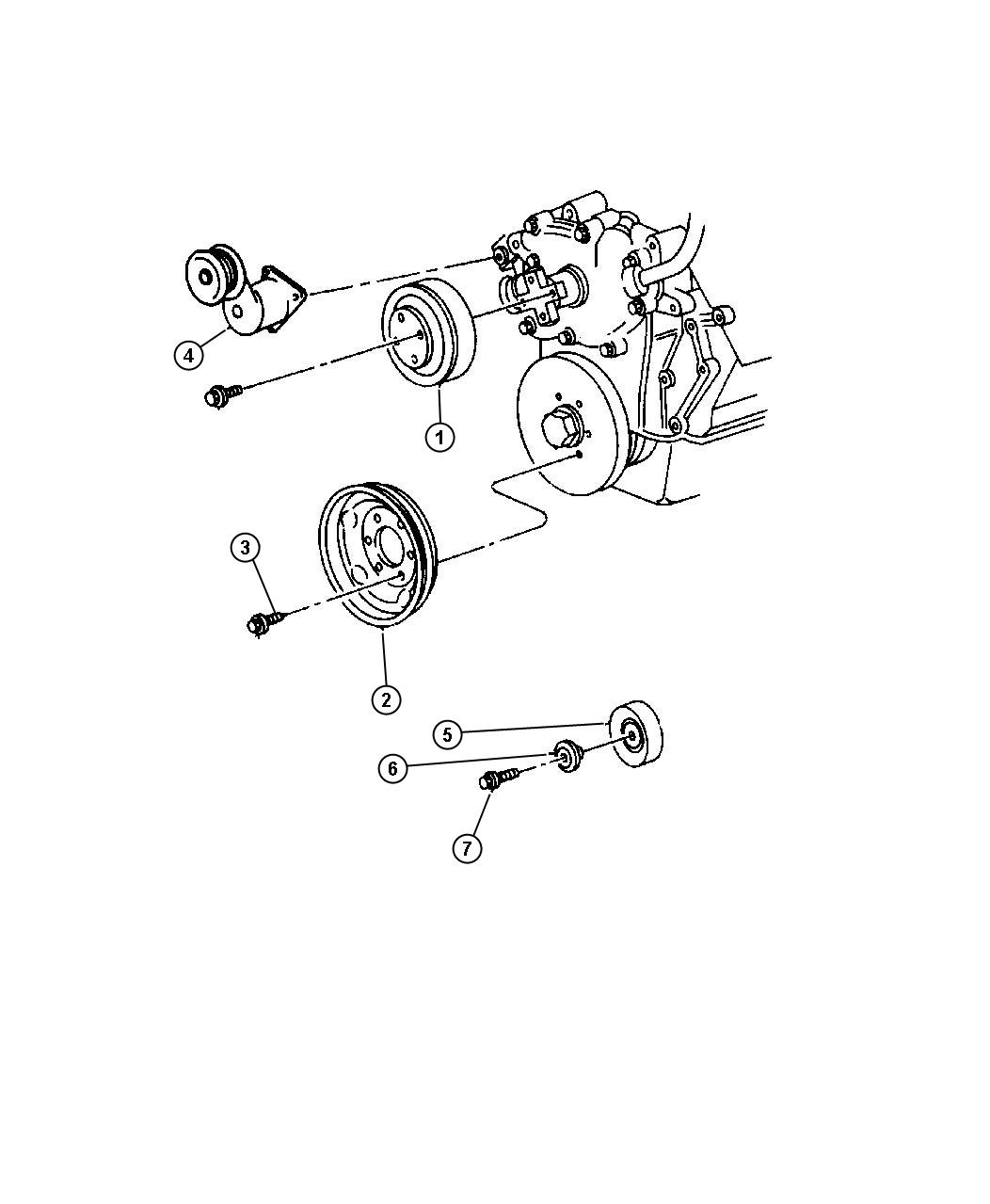 Diagram Drive Pulleys. for your 2001 Chrysler 300  M 