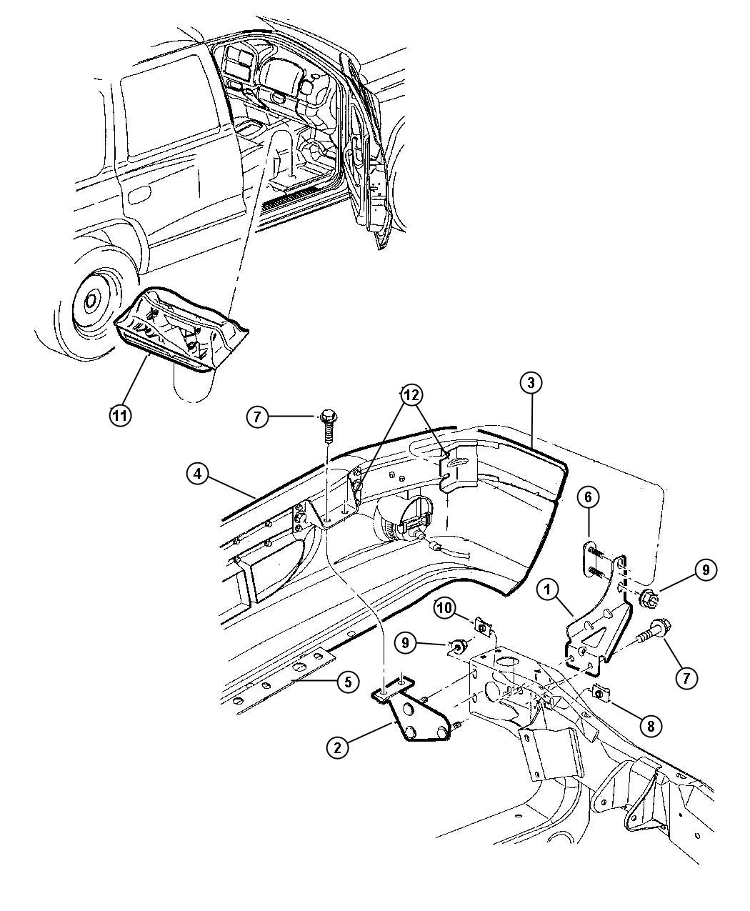 Bumper, Front. Diagram