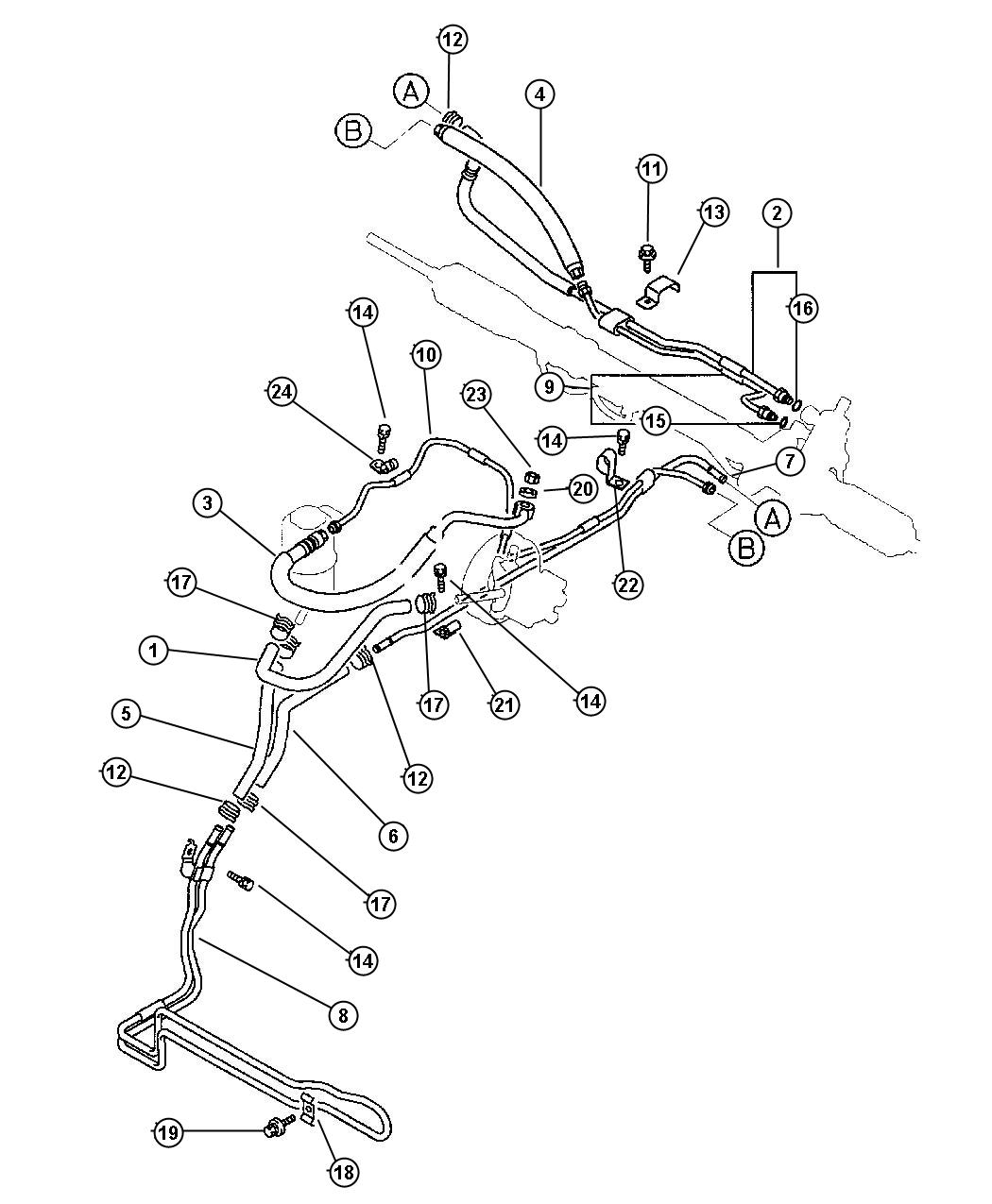 Diagram Hoses and Attaching Parts. for your Chrysler