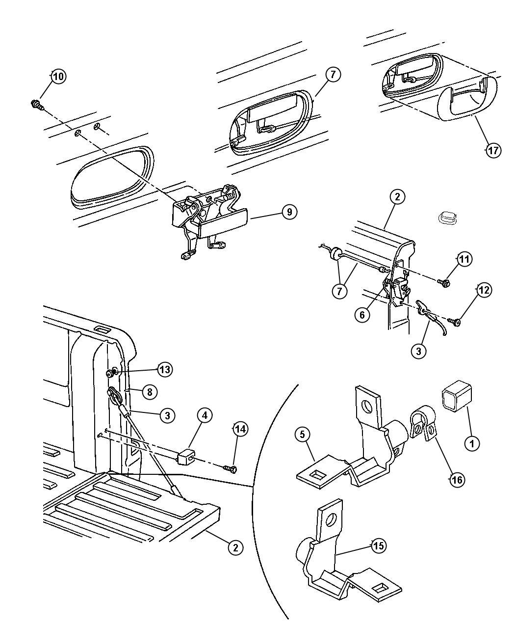 Diagram Tailgate. for your Jeep