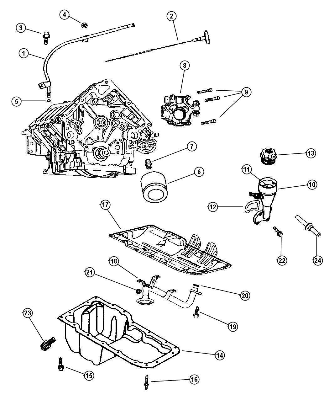 Diagram Engine Oiling. for your Dodge