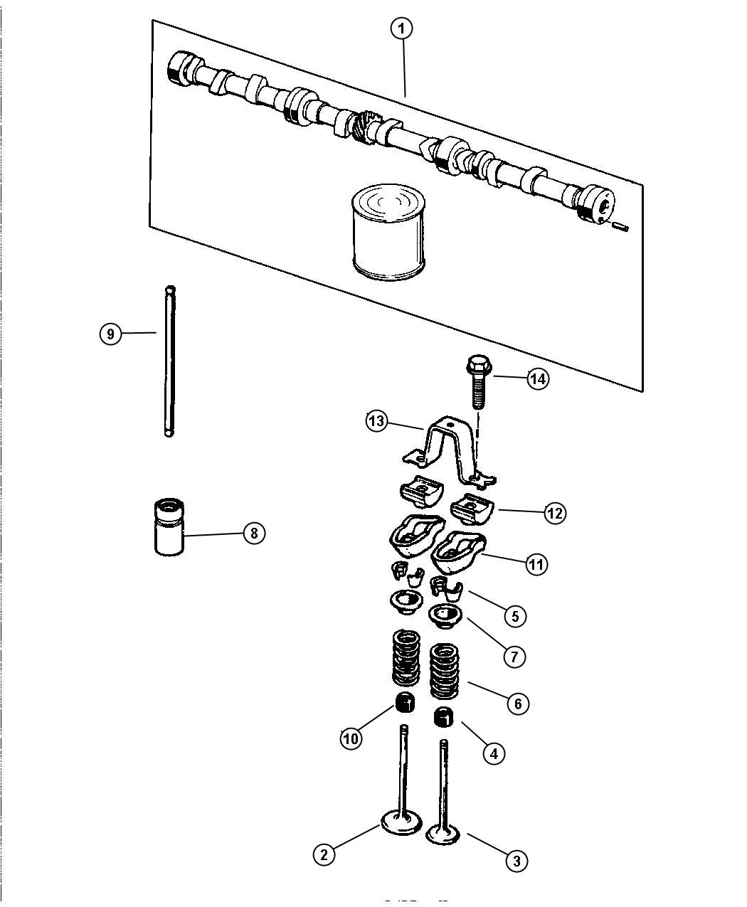 Diagram Camshaft and Valves. for your 2001 Chrysler 300  M 