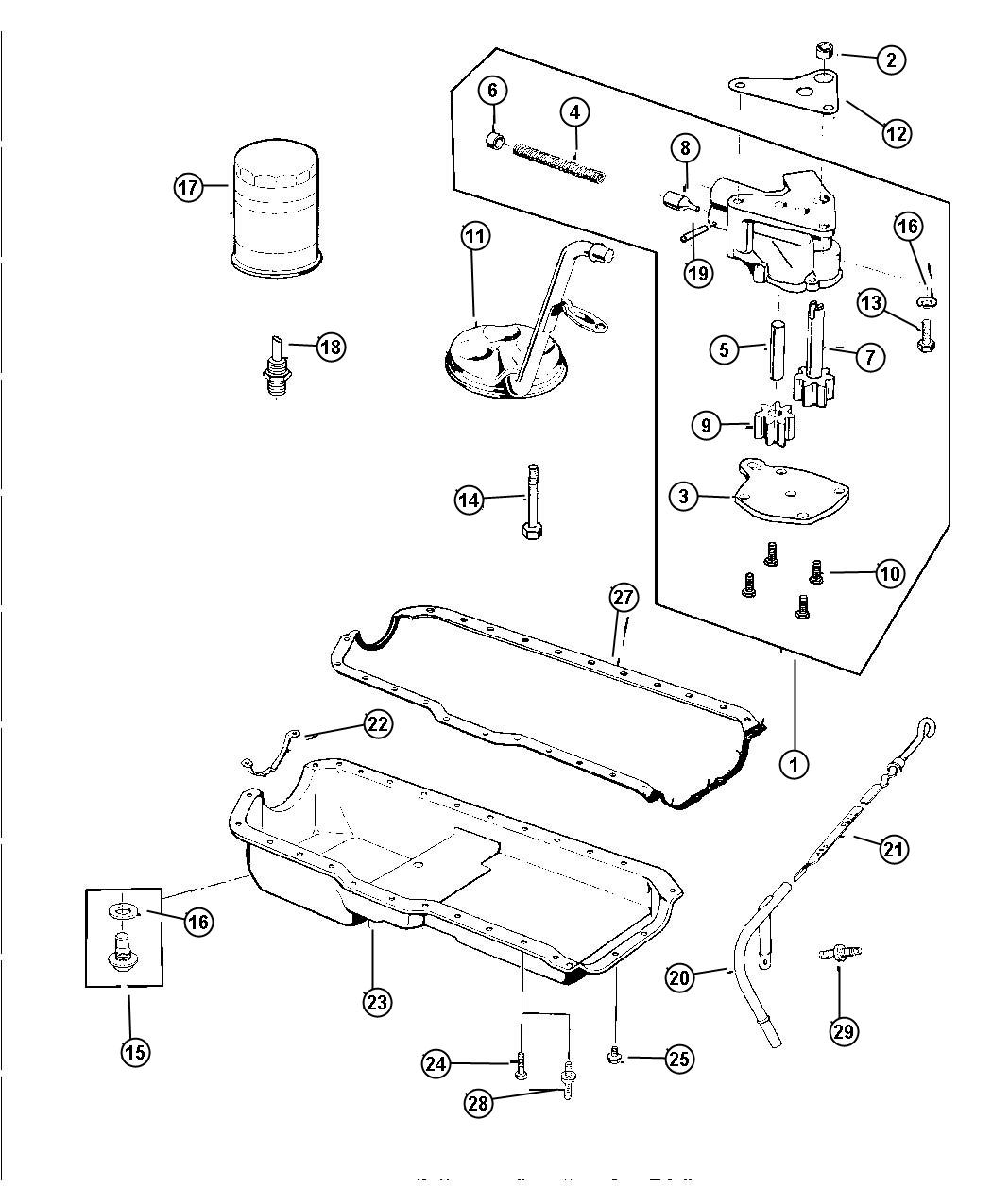 Engine Oiling. Diagram